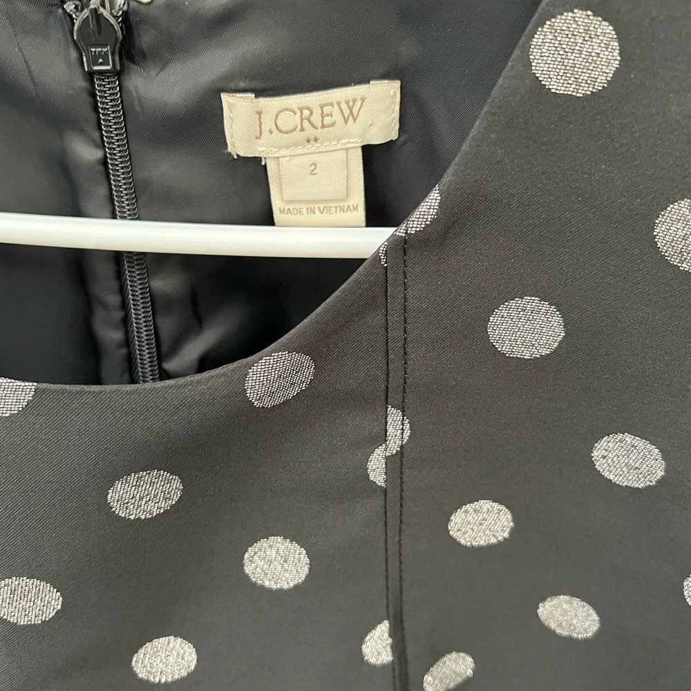 J Crew - Black with Silver Pokadots Size 2 - Picture 2 of 2